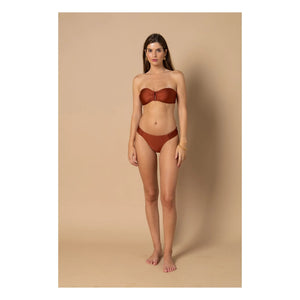 Alma Deia - Braguita de bikini de tiro bajo Lena | Terracota