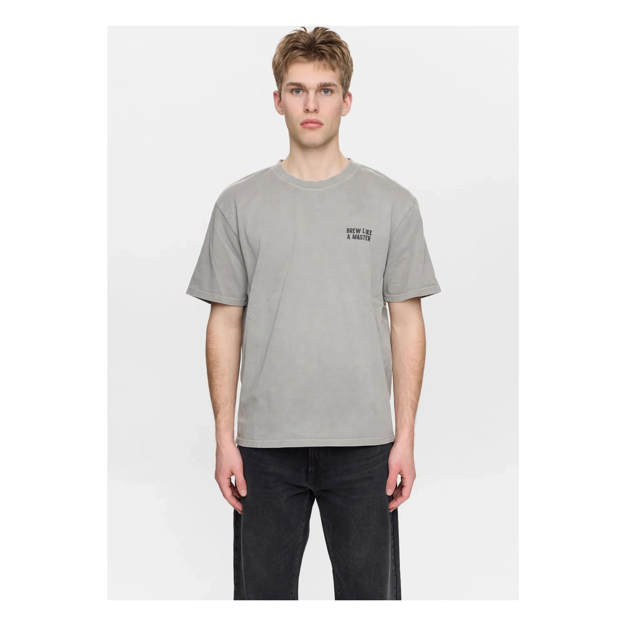 Anerkjendt - Camiseta Akvillads Brewlikeamaster | Gris jaspeado