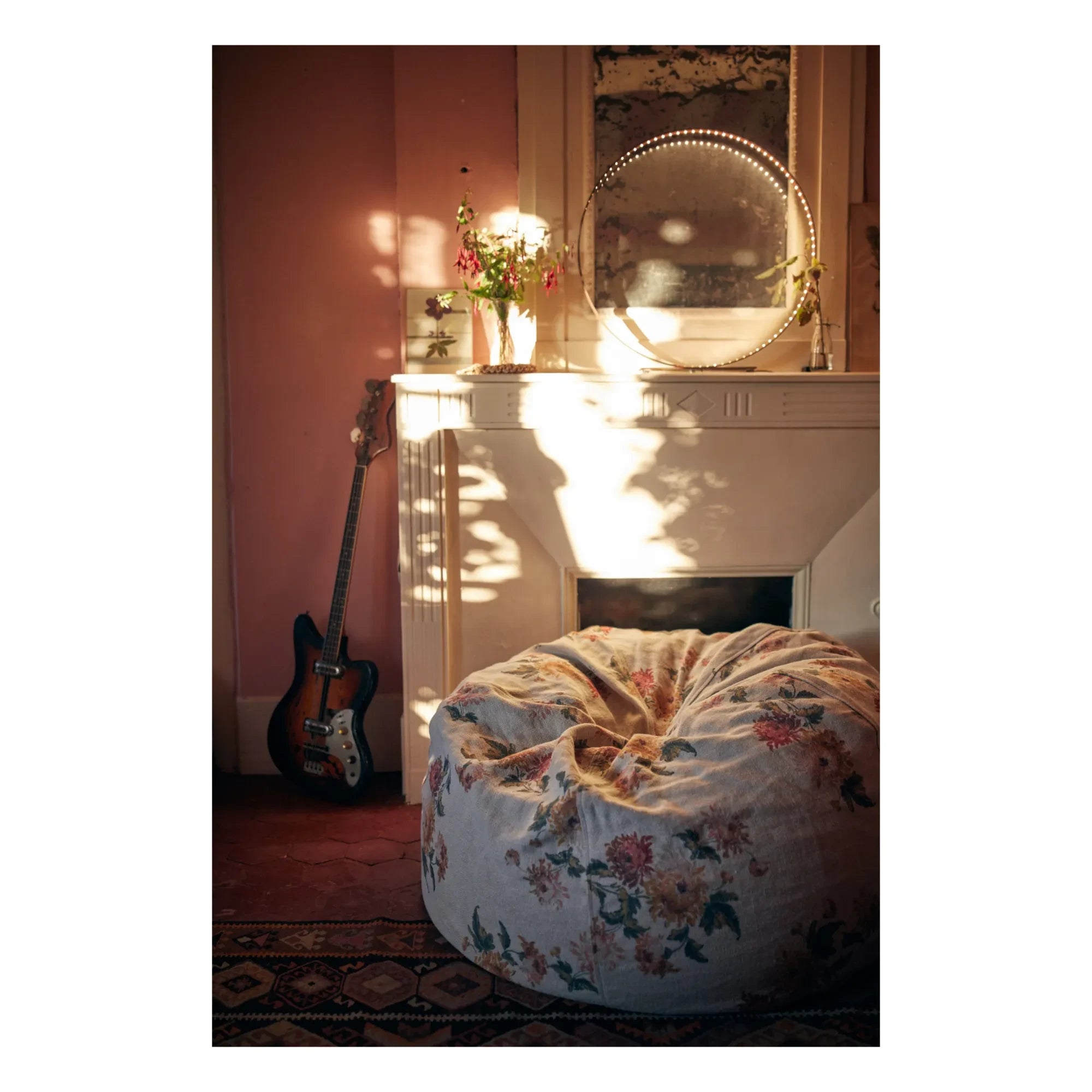 Maison de Vacances - Puf de lino Wabi Sabi Bubble | Blanco
