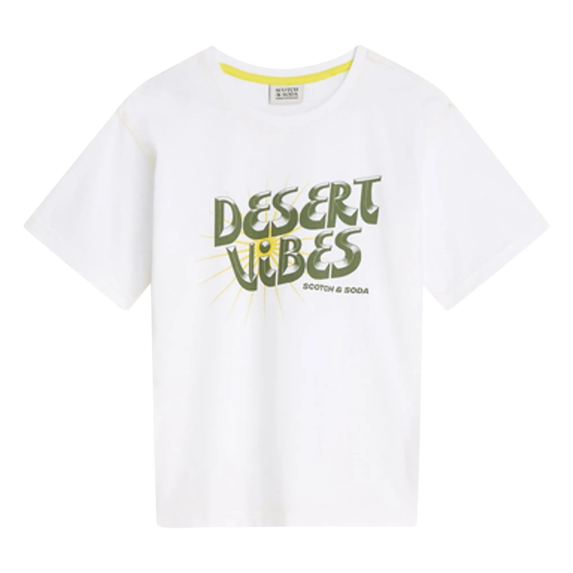 Scotch & Soda - Camiseta con estampado artístico Desert Breeze | Blanco
