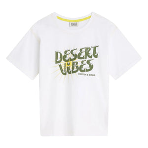 Scotch & Soda - Camiseta con estampado artístico Desert Breeze | Blanco