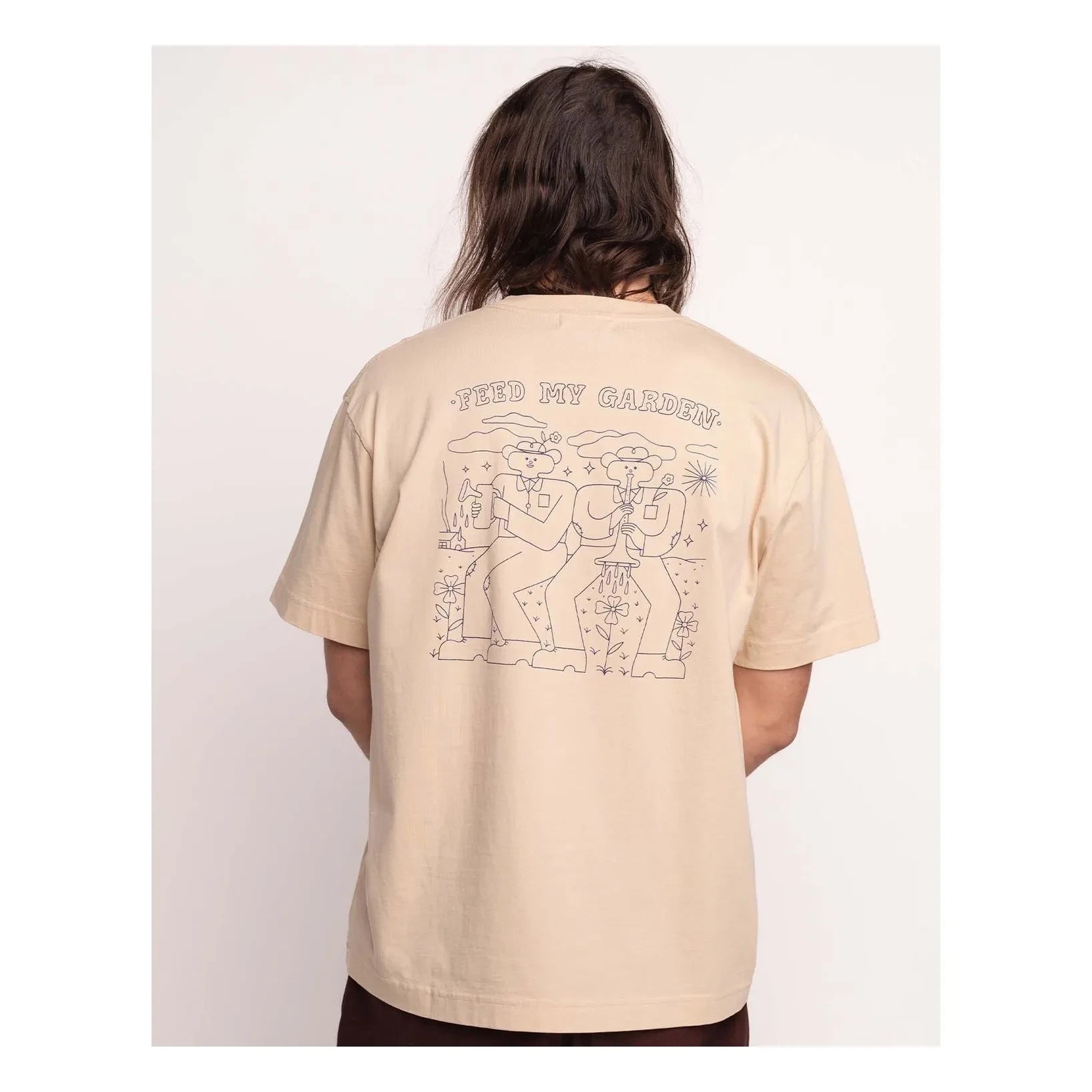 Olow - Camiseta de algodón "Feed My Garden" | Crudo