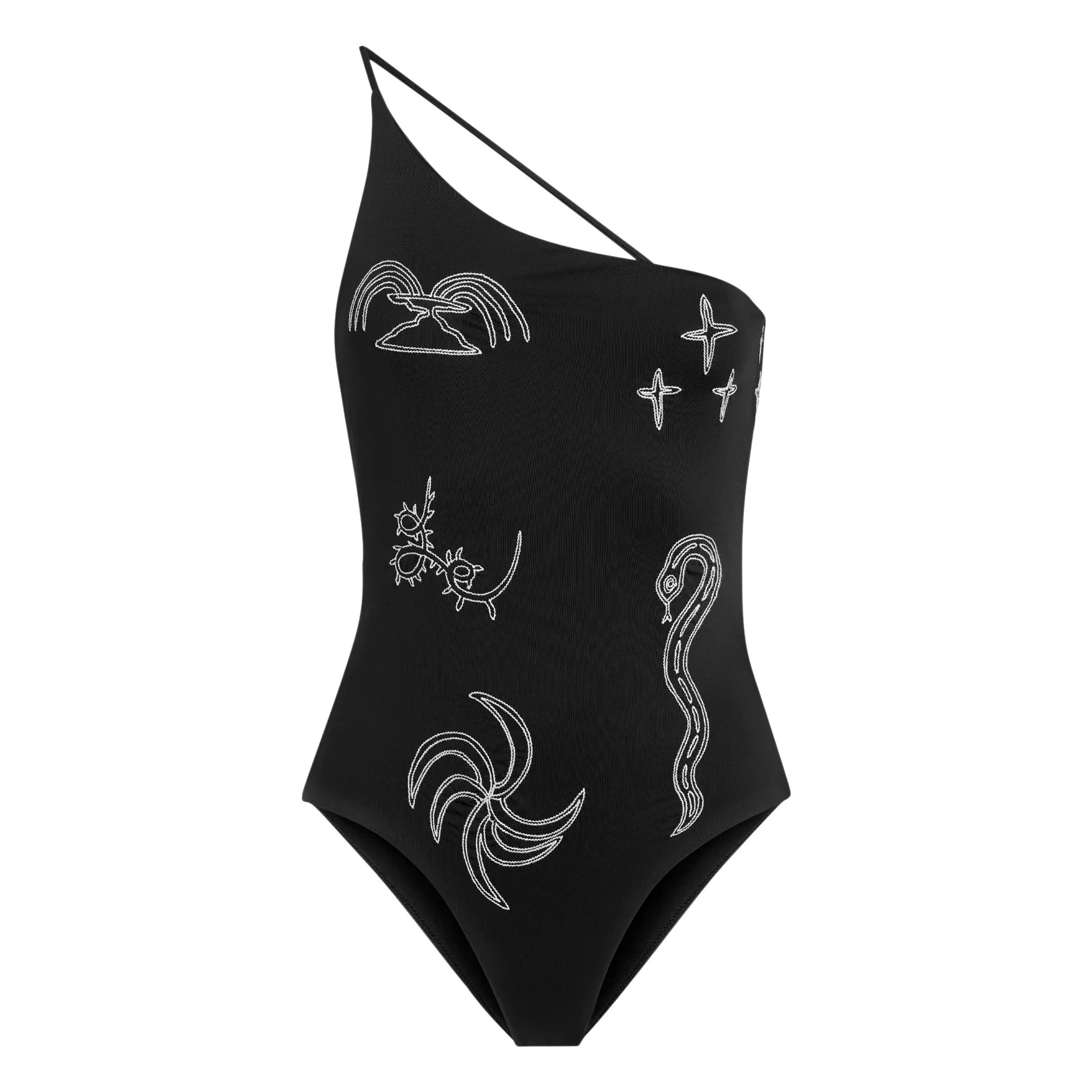 OAS - Traje de baño bordado Tuffo | Negro