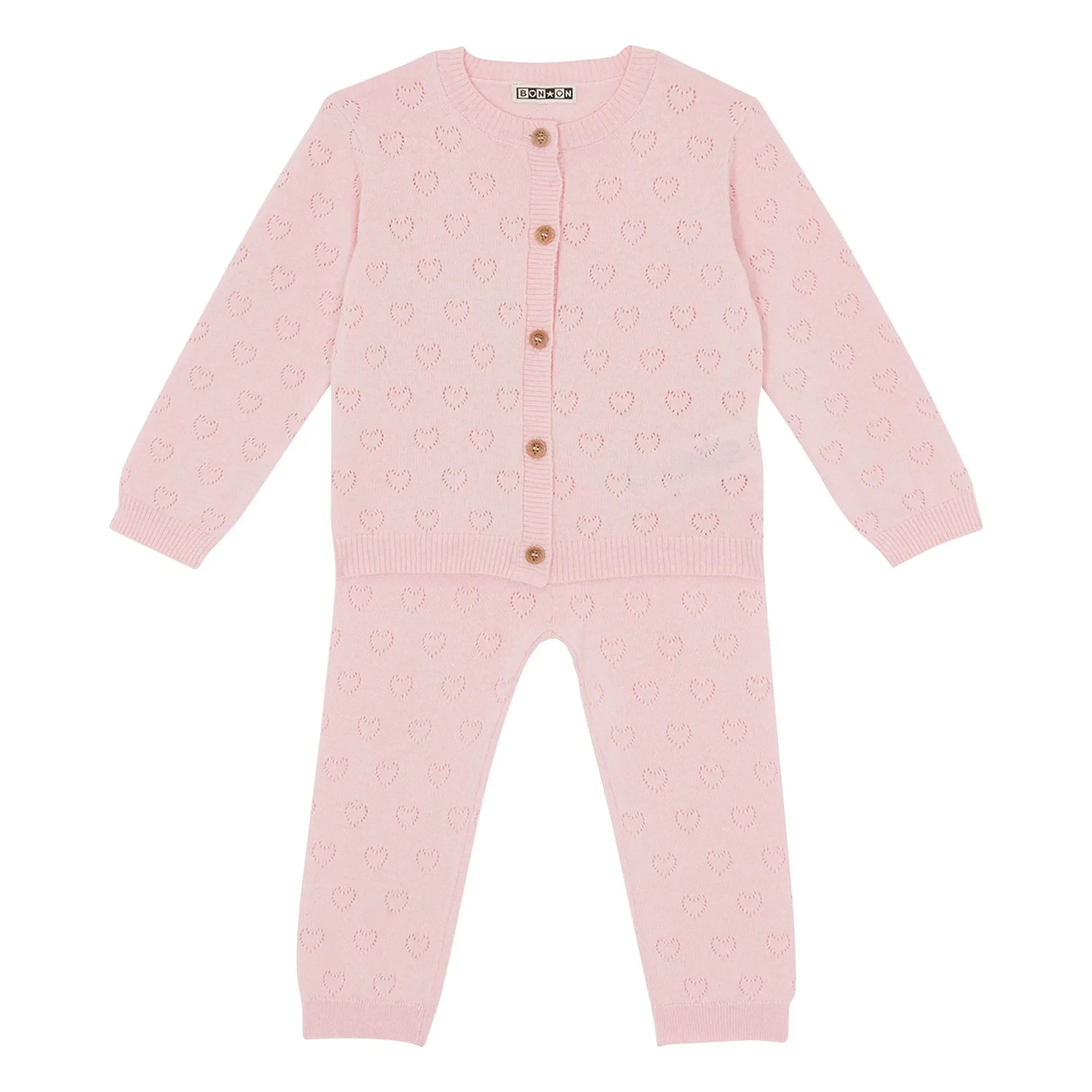 Cárdigan y leggings Marianne - Bonton | Rosa empolvado