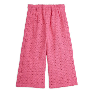 Mini Rodini - Pantalones de encaje de algodón orgánico | Rosa