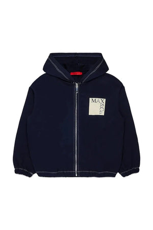Sudadera con capucha con cremallera de algodón para niños MAXS18F SWEAT-SHIRT de Max&Co.