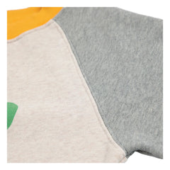 Bobo Choses - Sudadera de algodón orgánico con bloques de color y trébol | Gris topo