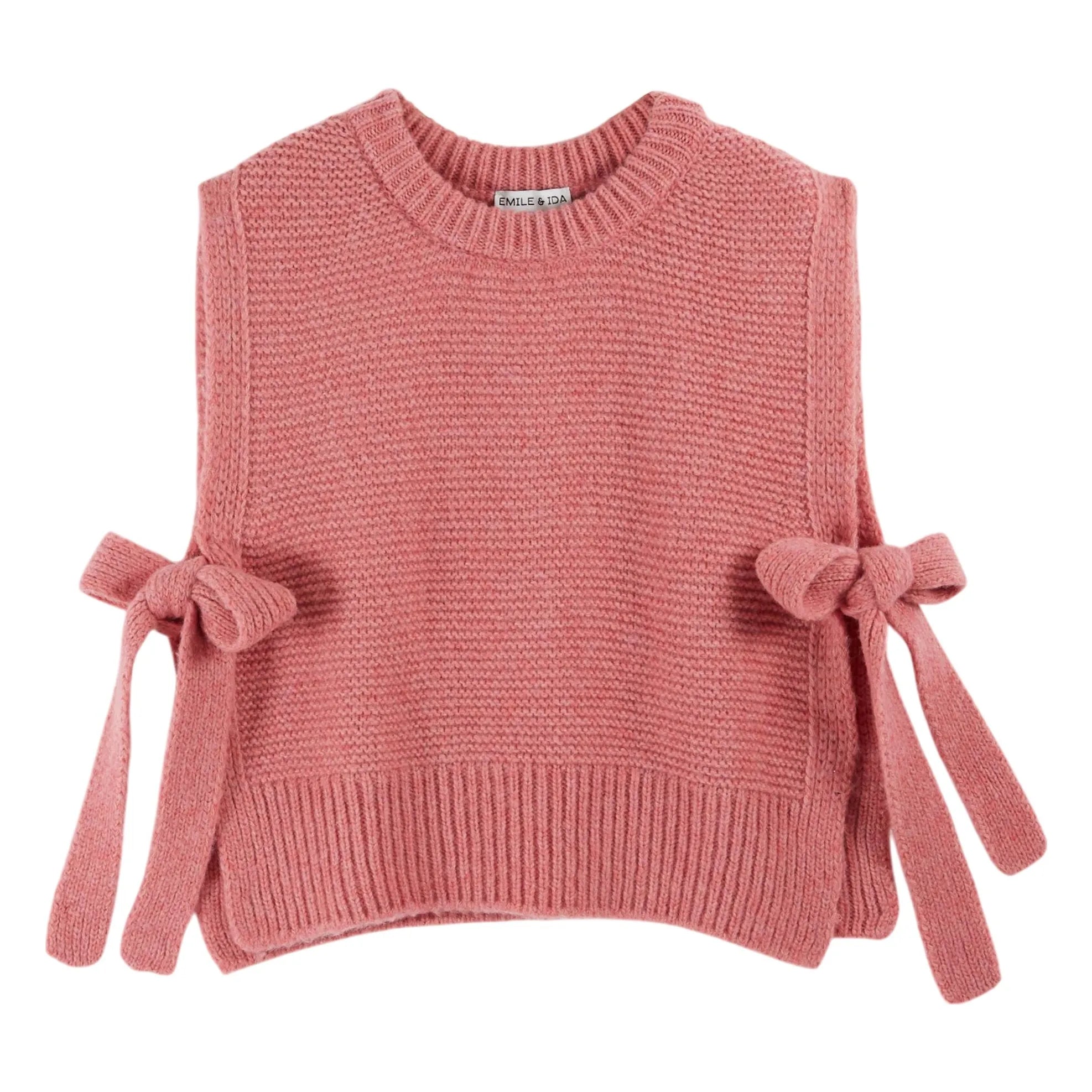 Emile et Ida - Jersey sin mangas de lana merina extrafina Columbia | Rosa