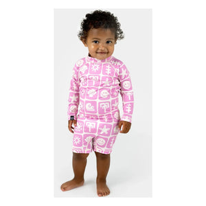 Beach & Bandits - Sea Smiley Mono Reciclado Fibra Protección UV | Rosa