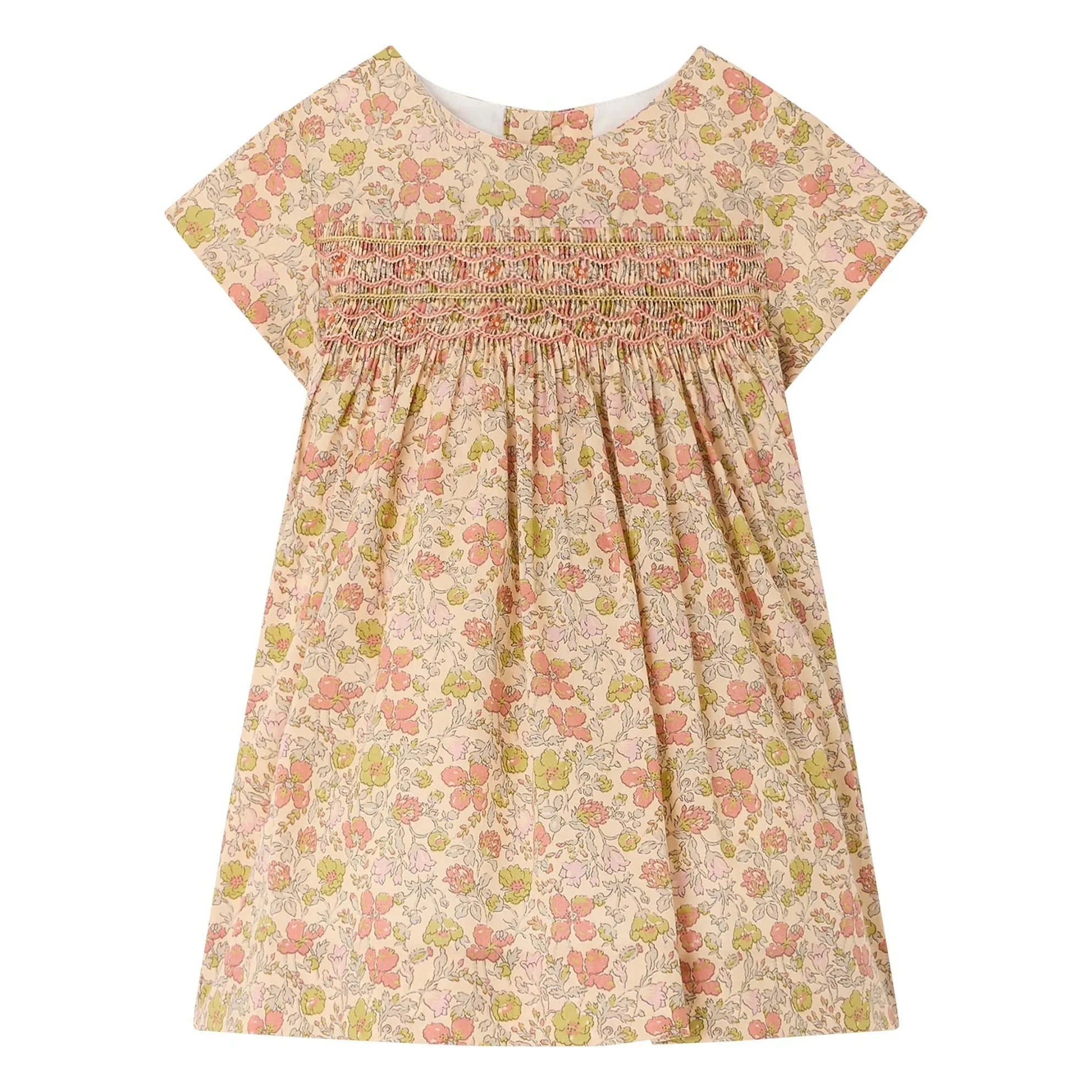 Bonpoint - Vestido de algodón orgánico Maruska Fleurie | Crudo