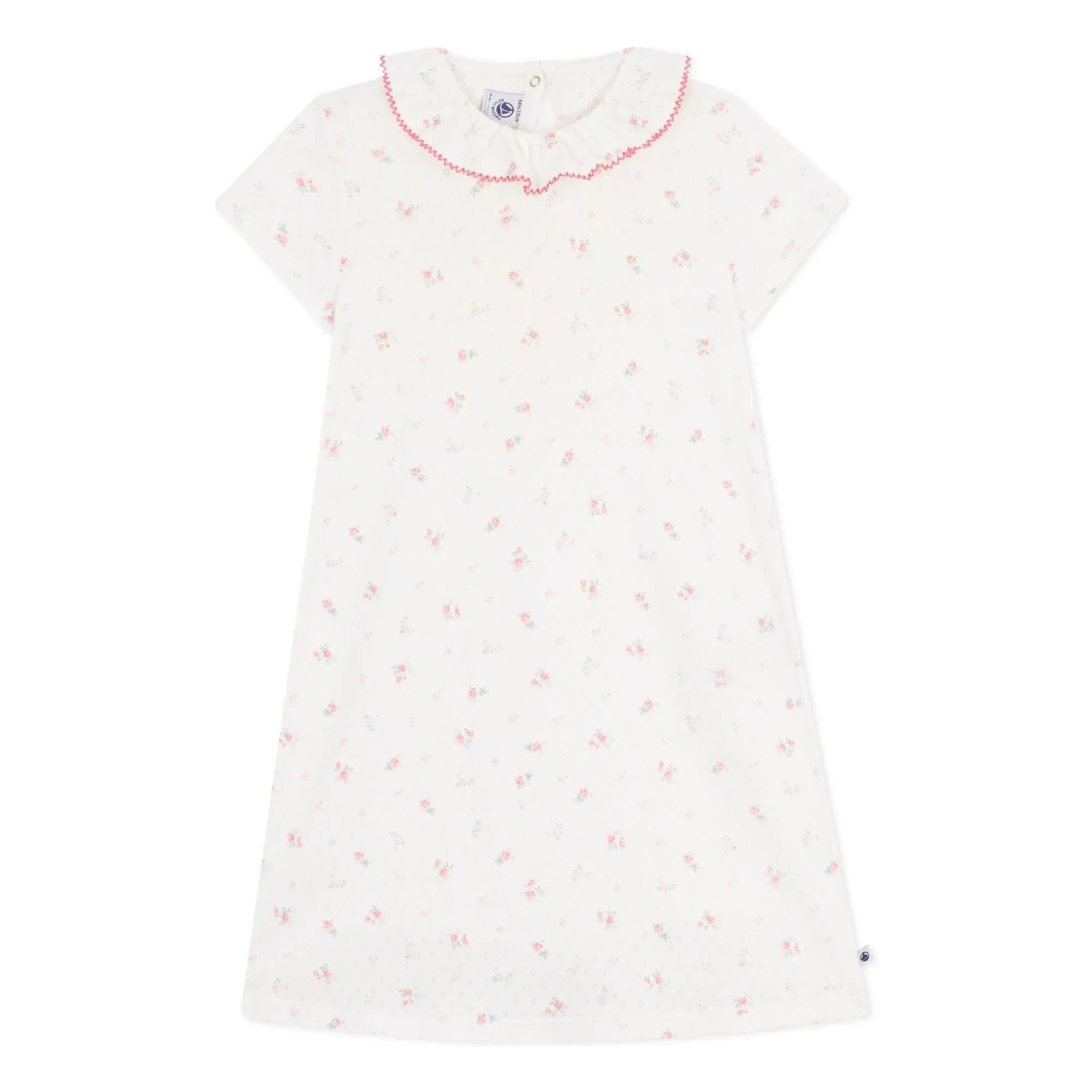 Petit Bateau - Camisón calado con estampado floral | Blanco