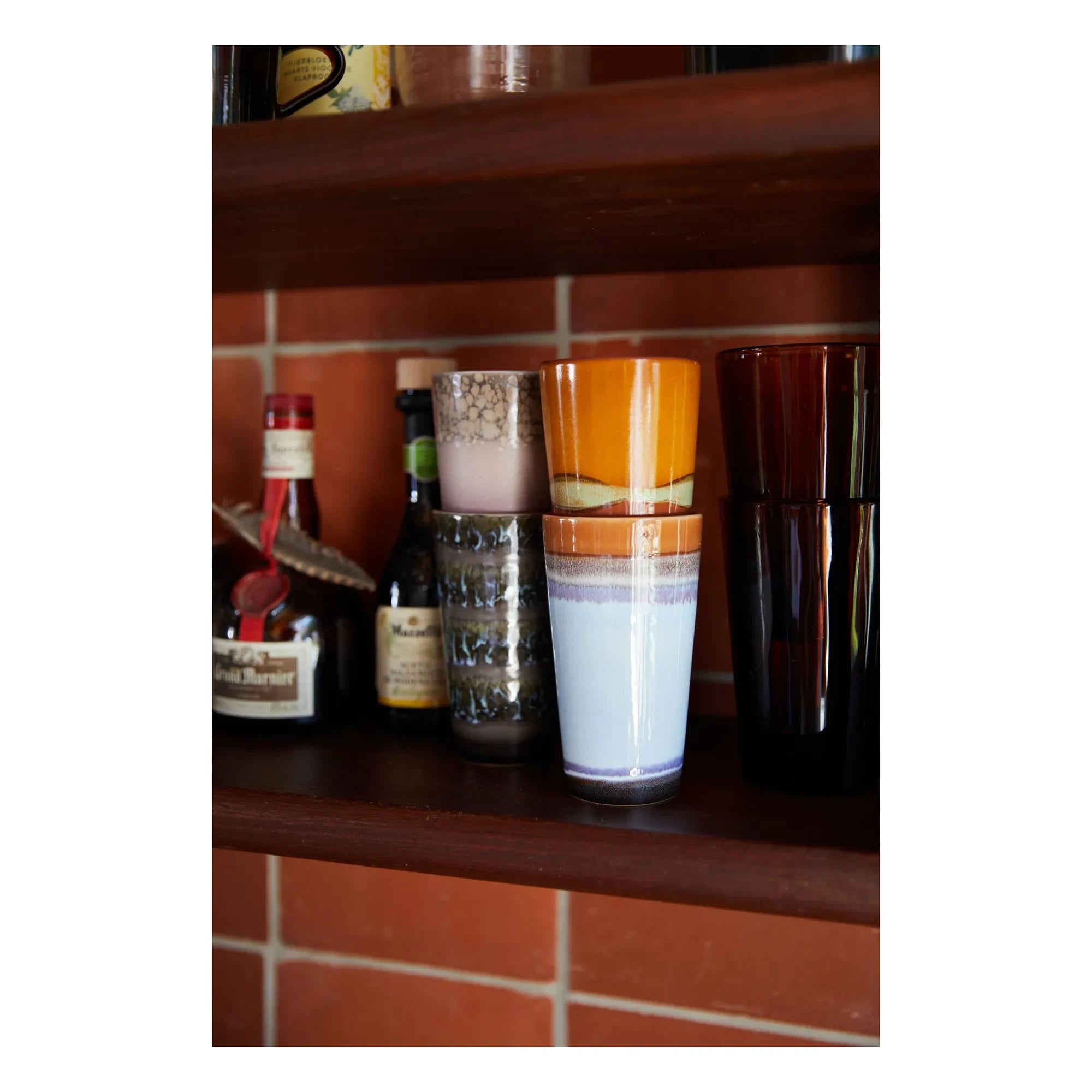 HKliving - Taza de gres | Azul claro