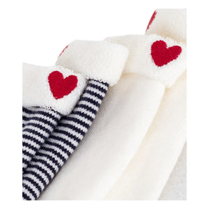 Petit Bateau - Juego de 2 pares de calcetines a rayas | Blanco