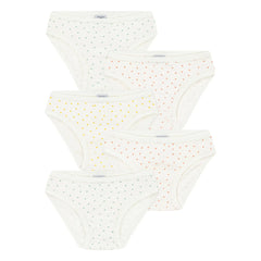 Petit Bateau - Braga Mini Corazón Pack de 5 | Crudo