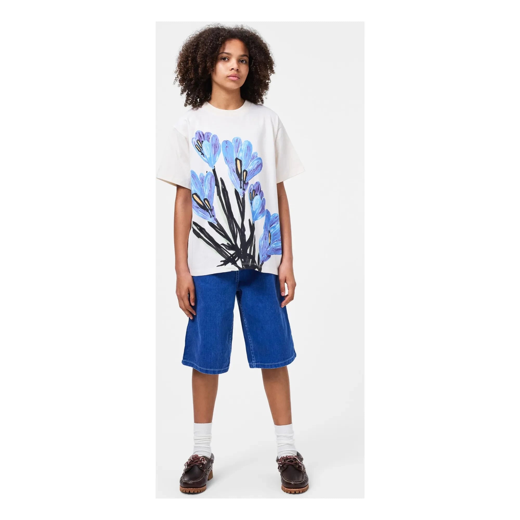 Molo - Camiseta de Algodón Orgánico con Estampado Floral Rodnez | Crudo
