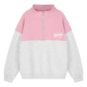 Cos I Said So - Sudadera con capucha y cremallera de algodón orgánico con logo | Rosa