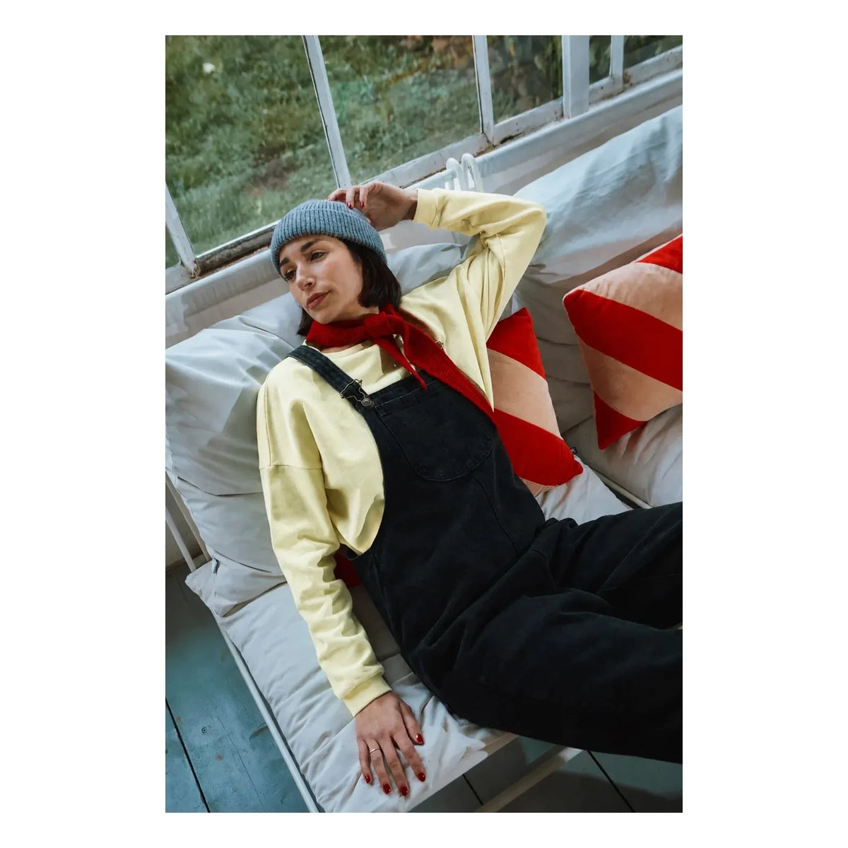 Poudre Organic - Acentra sudadera de terciopelo | amarillo pálido