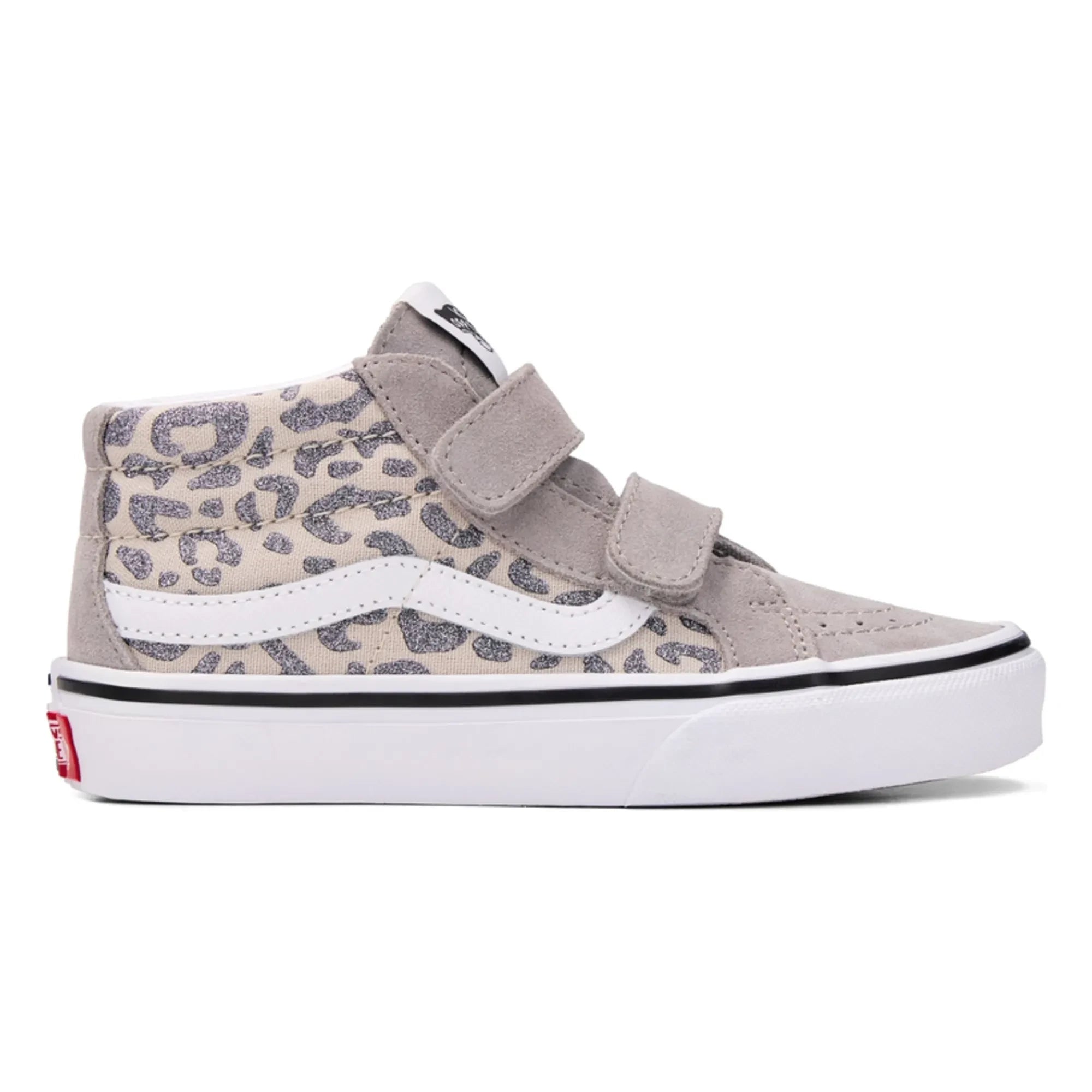 Vans - Zapatillas deportivas Scratch SK8-Mid Leopard Glitter | Gris claro