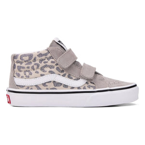 Vans - Zapatillas deportivas Scratch SK8-Mid Leopard Glitter | Gris claro