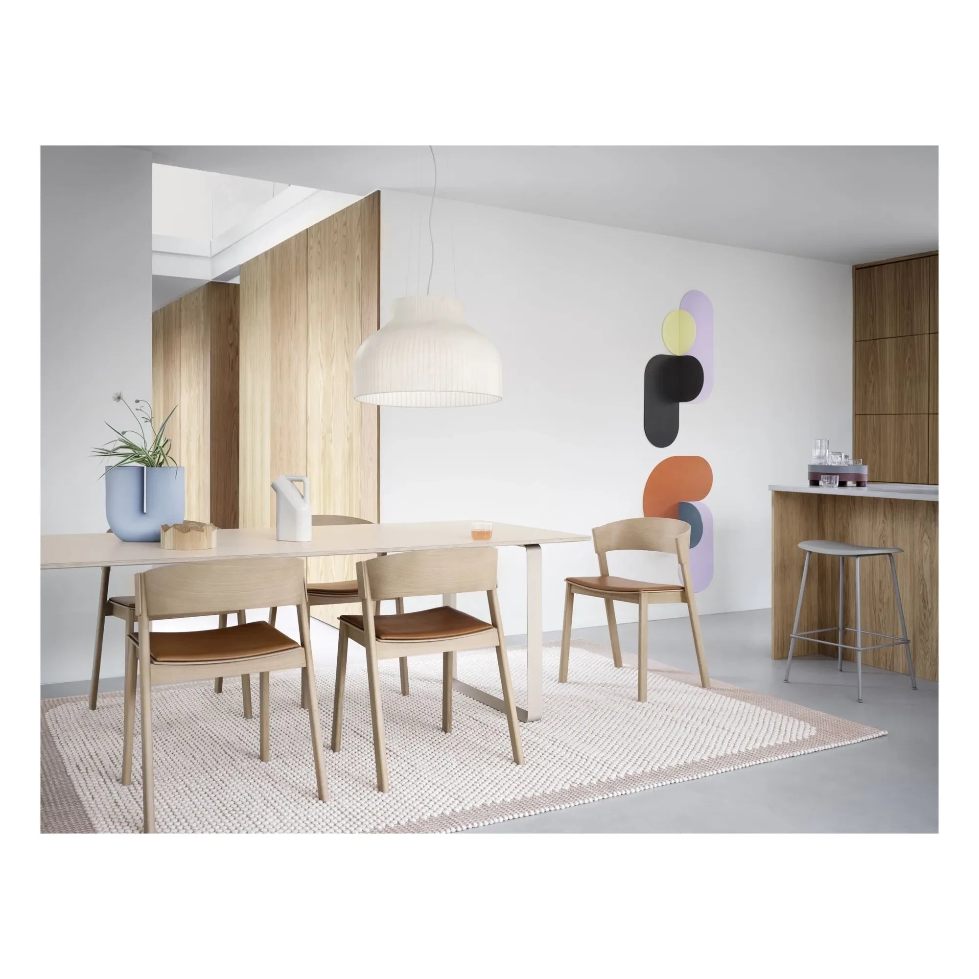 Muuto - Lámpara colgante de papel plegado Strand de Benjamin Hubert | Blanco