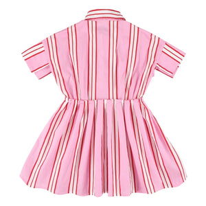 Morley - Vestido Xoe a rayas | Rosa caramelo