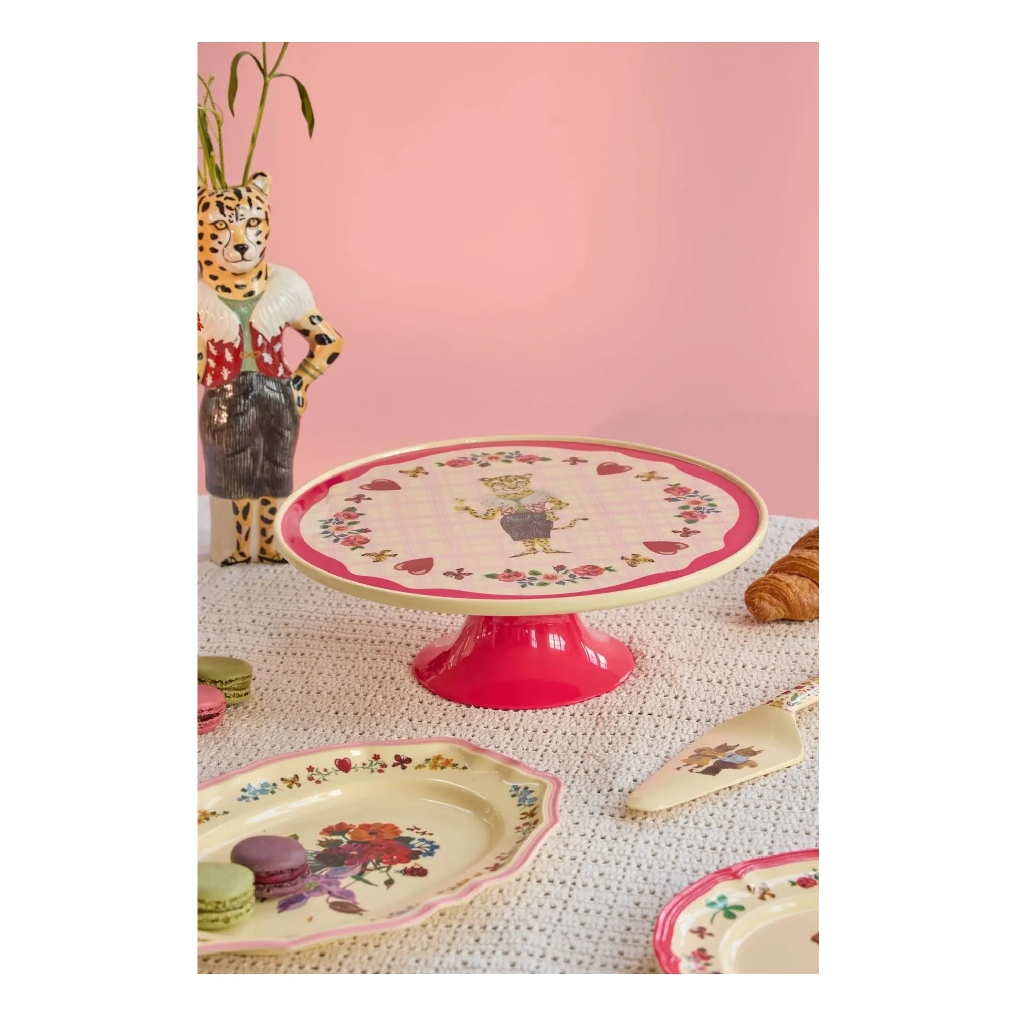 Rice - Plato de postre de melamina - Rice x Nathalie Lété | Rosa