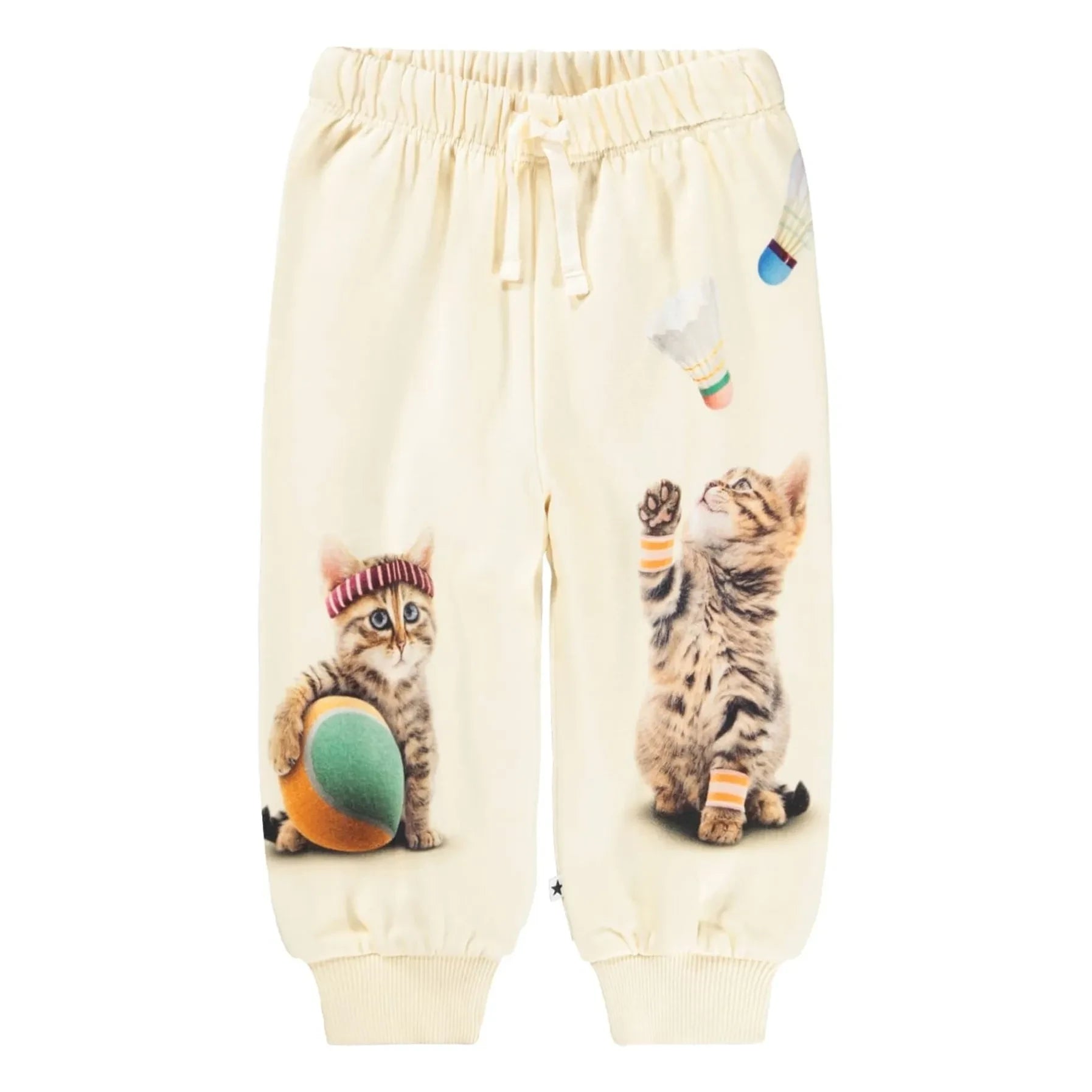 Molo - Jogger Simeon Cats Algodón Orgánico | Blanco