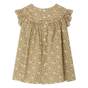 Bonpoint - Vestido Amantine Liberty de Algodón Orgánico | Verde