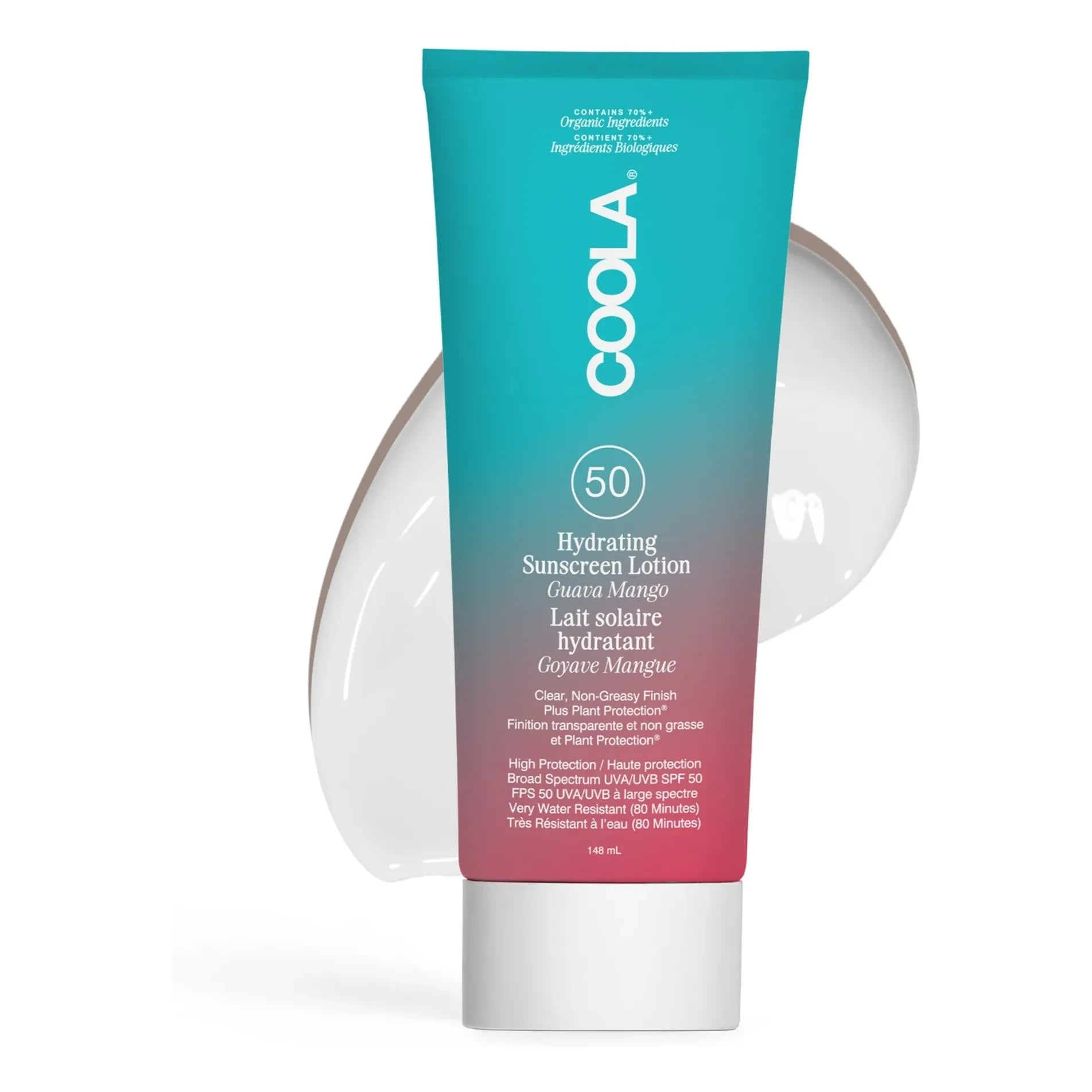 Coola - Protector solar hidratante de guayaba y mango SPF30 - 148 ml