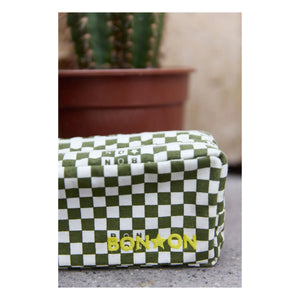 Bonton - Kit escolar a cuadros | Caqui