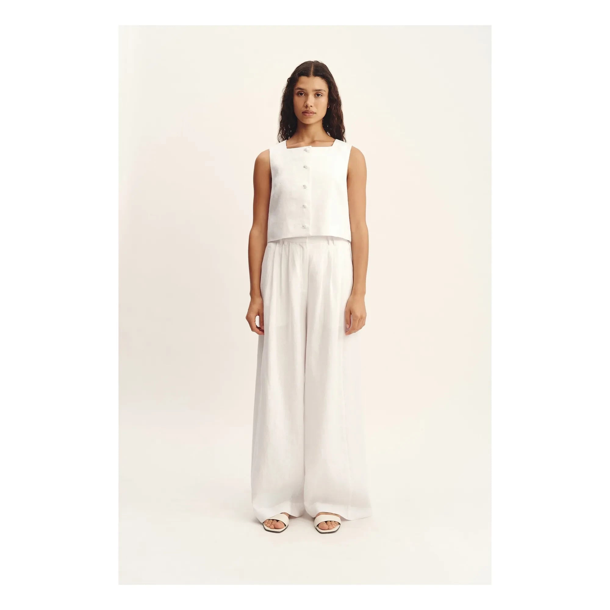 Posse - Pantalones Parker Chain | Marfil