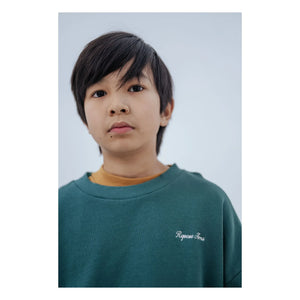 Repose AMS - Sudadera con logo Cozydrop de algodón orgánico | Verde