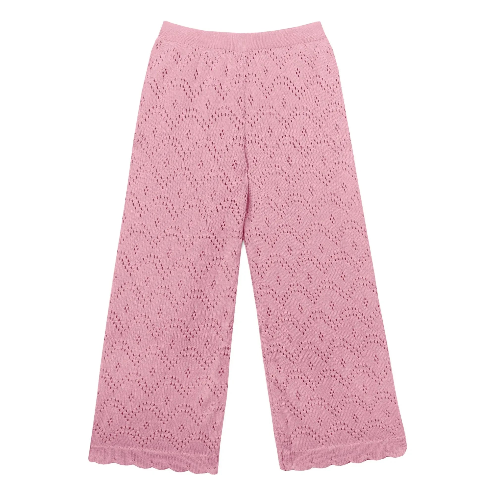 Mipounet - Pantalones de ganchillo Gala | Rosa empolvado