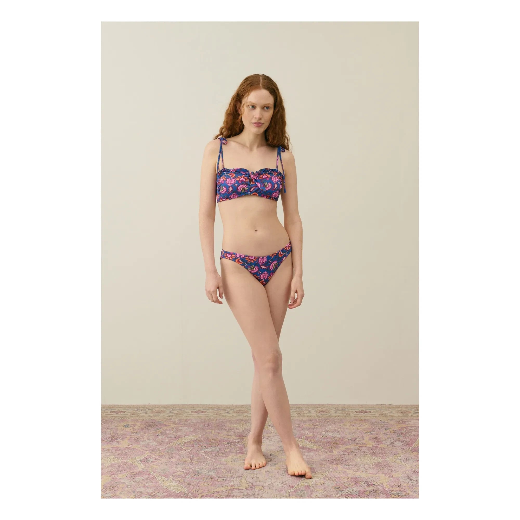 Parte de abajo de bikini de fibra reciclada Louise Misha - Colección de mujer | Azul Marino