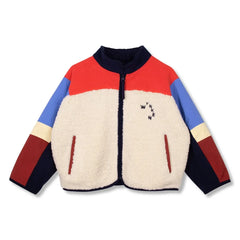 Wynken - Bi-Material Sherpa Ceket | Ekru