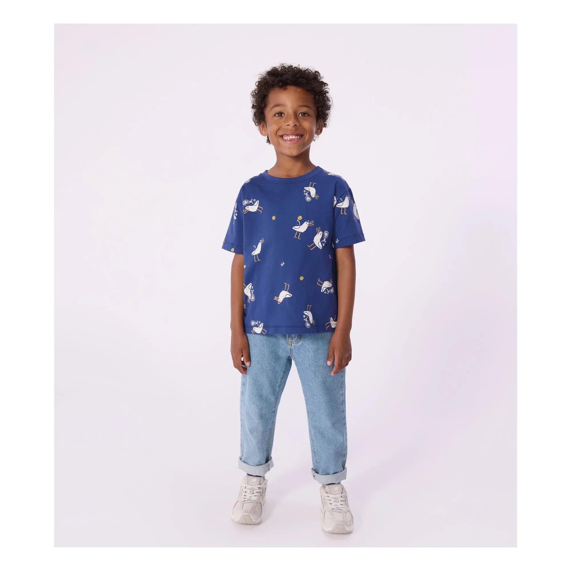 Petit Bateau - Camiseta con estampado de gaviota | Azul marino