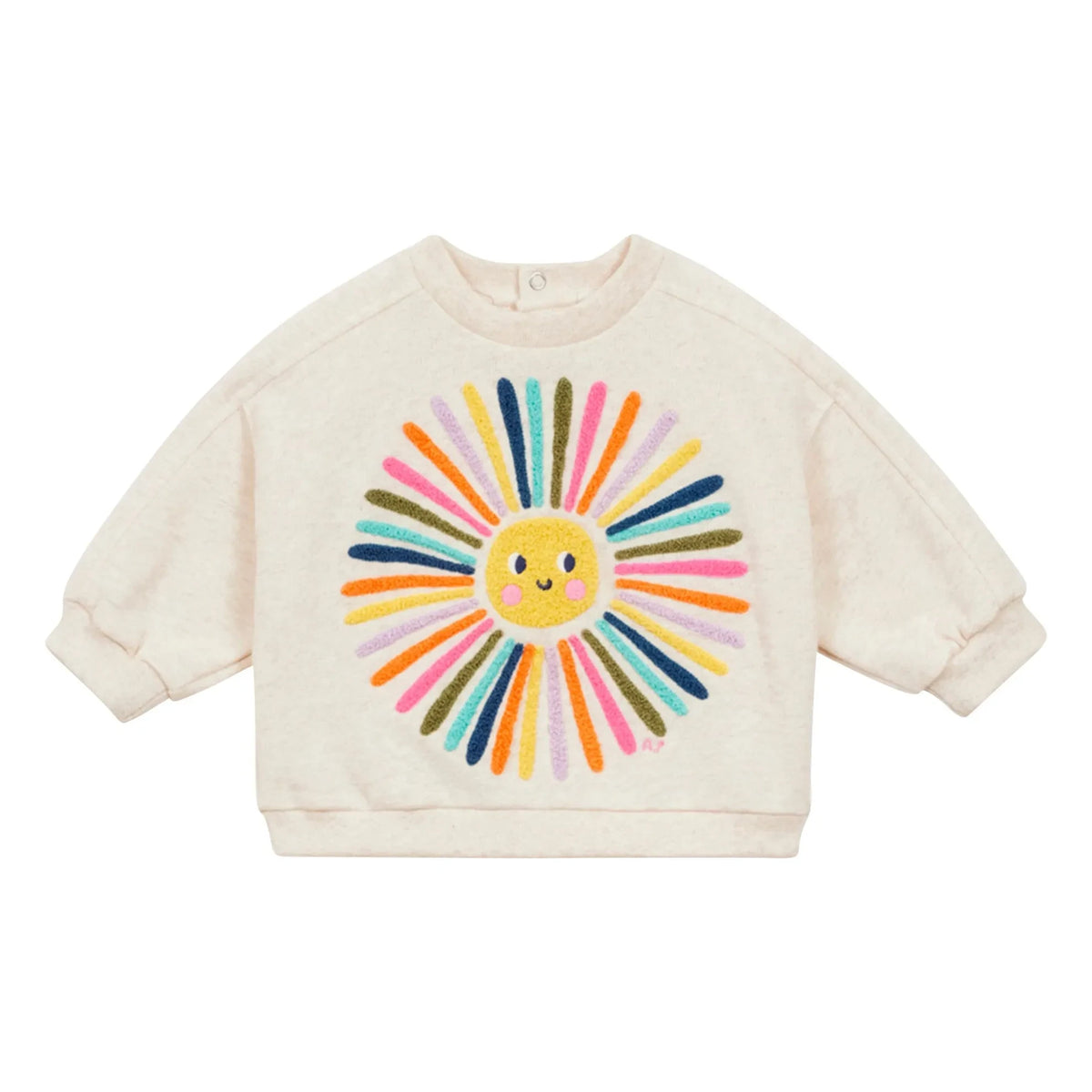 Arsène et Les Pipelettes - Sudadera Soleil de algodón orgánico | Beige jaspeado