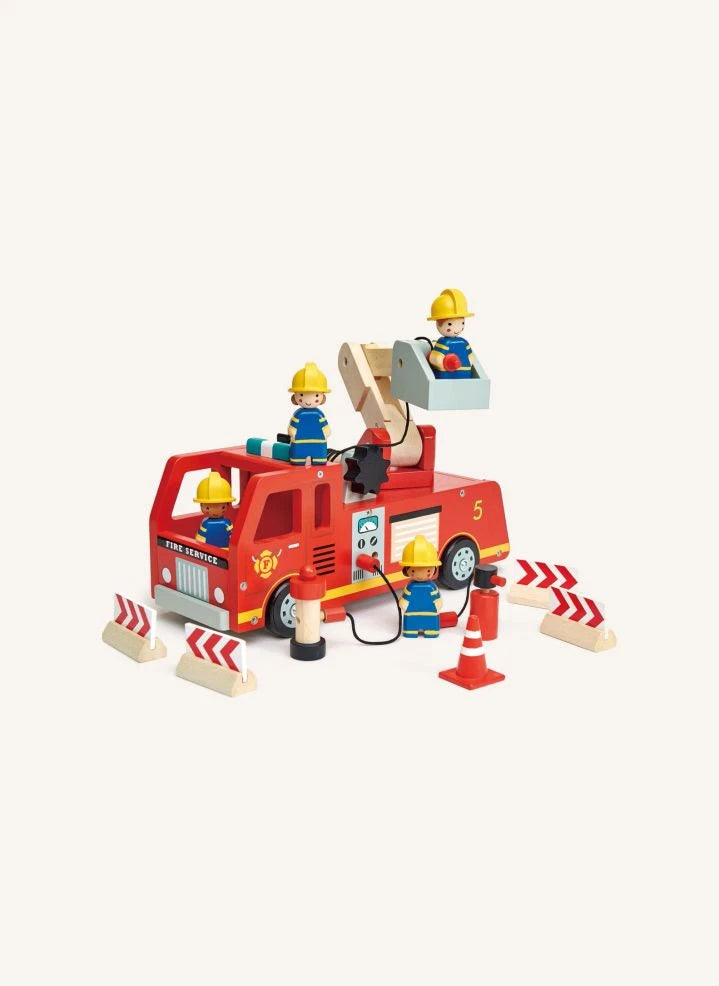 Tender Leaf Toys - Vehículo de bomberos