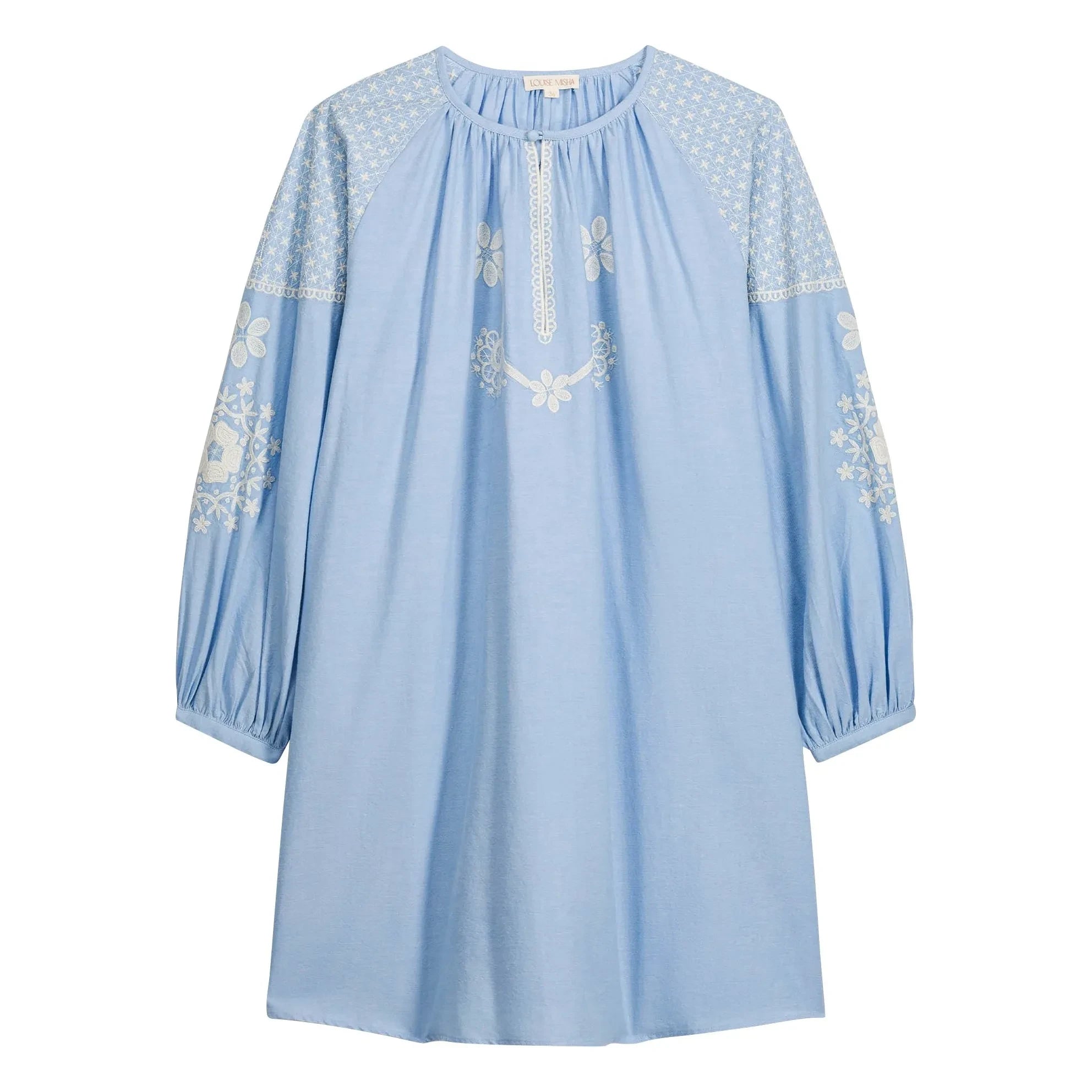 Louise Misha - Vestido de algodón orgánico Janice | Azul