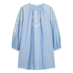 Louise Misha - Vestido de algodón orgánico Janice | Azul