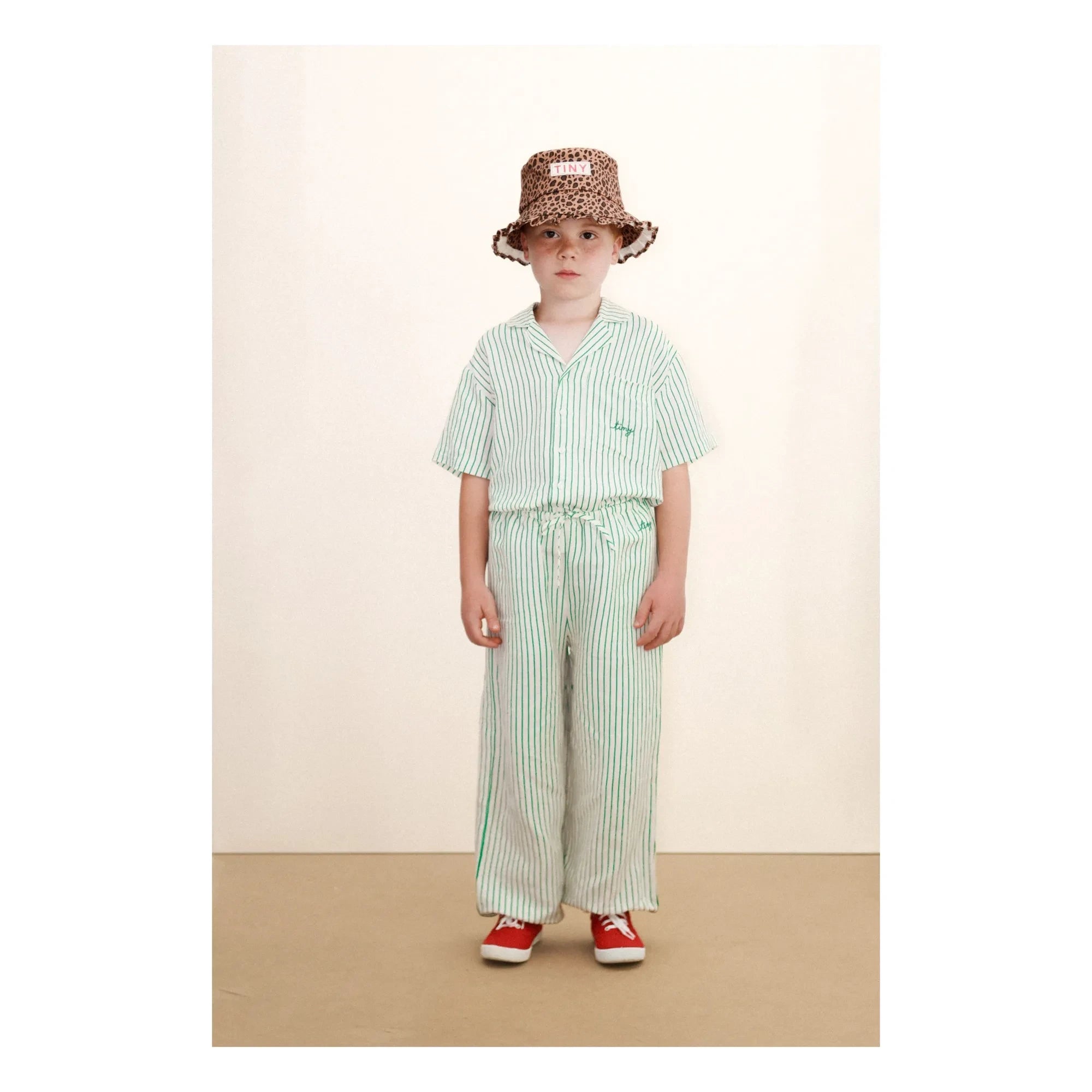 Tinycottons - Camisa de lino a rayas | Blanco