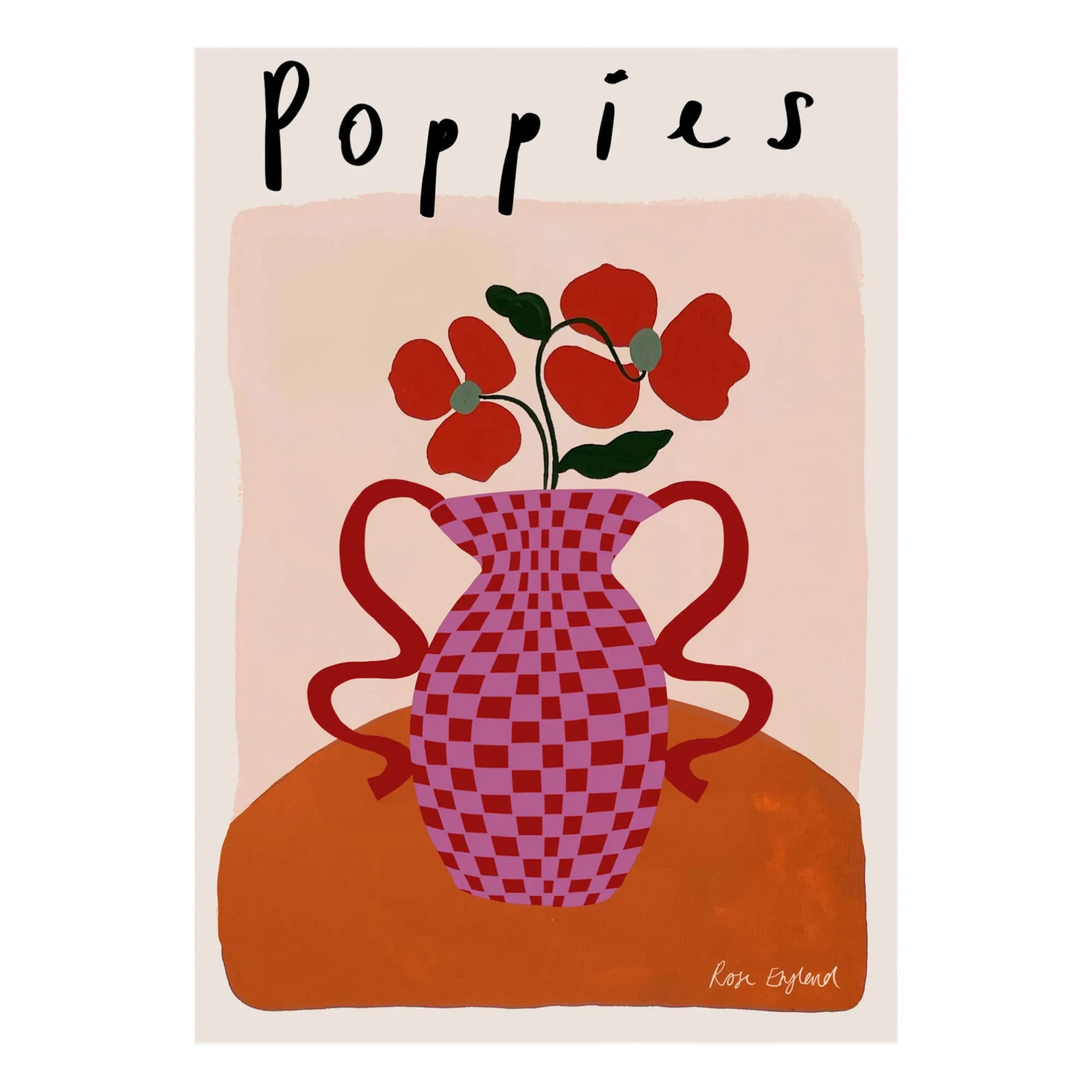 Rose England - Póster de amapolas rosas