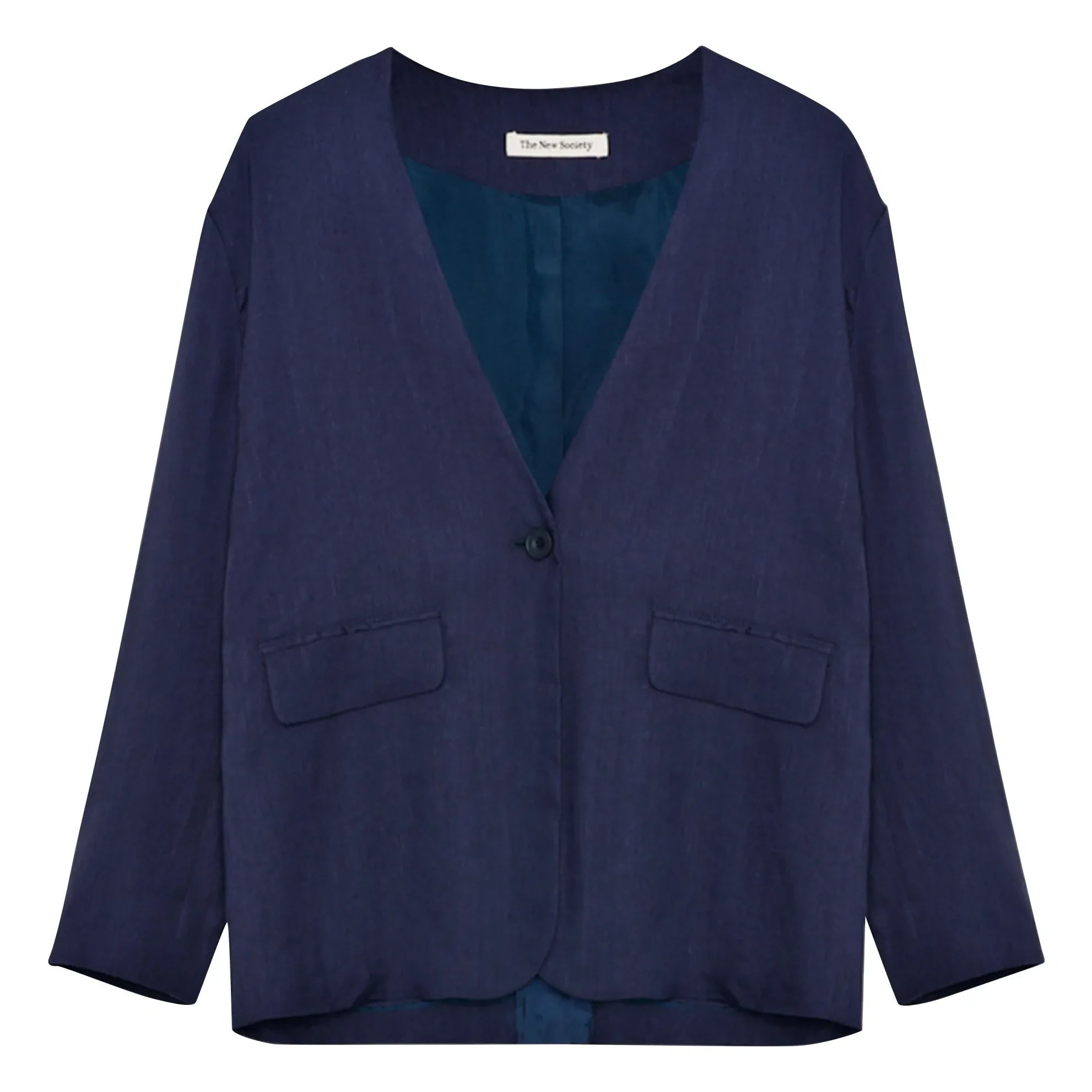 the new society - Blazer Luz lino | Azul noche