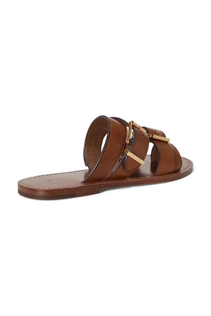 Polo Ralph Lauren Bkle Slide Sandalia de cuero