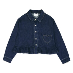 Mipounet - Love Denim Gömlek | Koyu Mavi