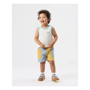Goldie + Ace - Camiseta de tirantes acanalada en contraste | Blanco