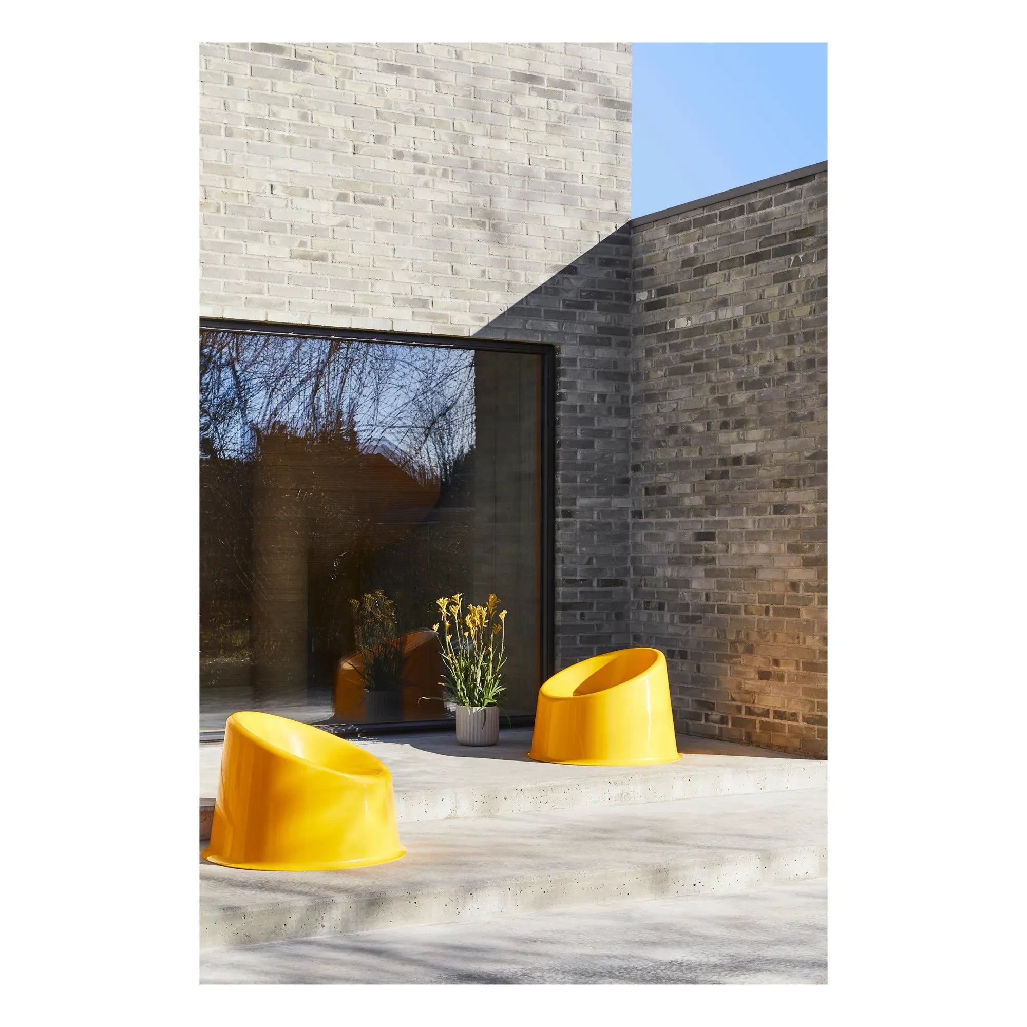 Verpan - Silla Lounge Exterior Panto Pop | Amarillo