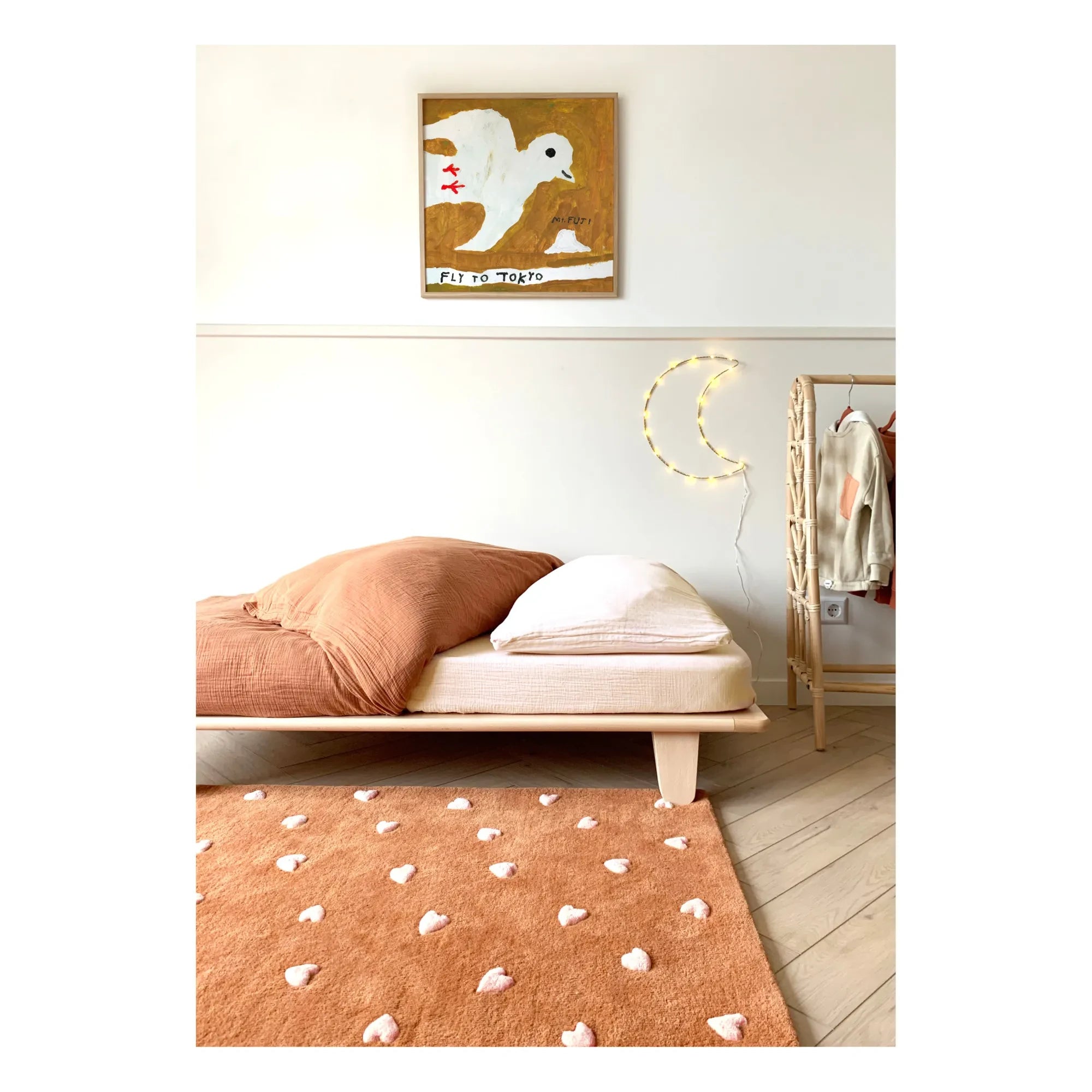 Maison Deux - Alfombra de lana con forma de corazón | Marrón