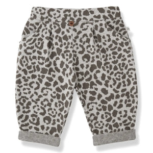1+ in the family - Roma Leopar Polar Pantolon | Taupe kahverengi