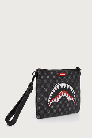 Sprayground - Bolsa de Hombro Negra con Tiburones en París 910B9318NSZ